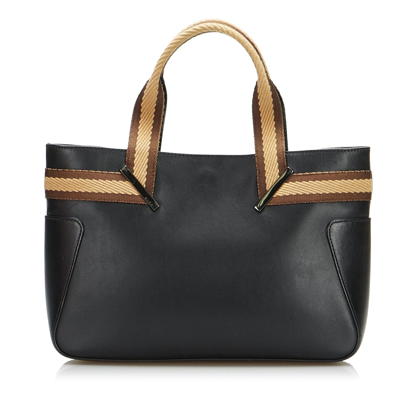 Gucci Web SHG-luwHgk Calf Black Satchel Bag