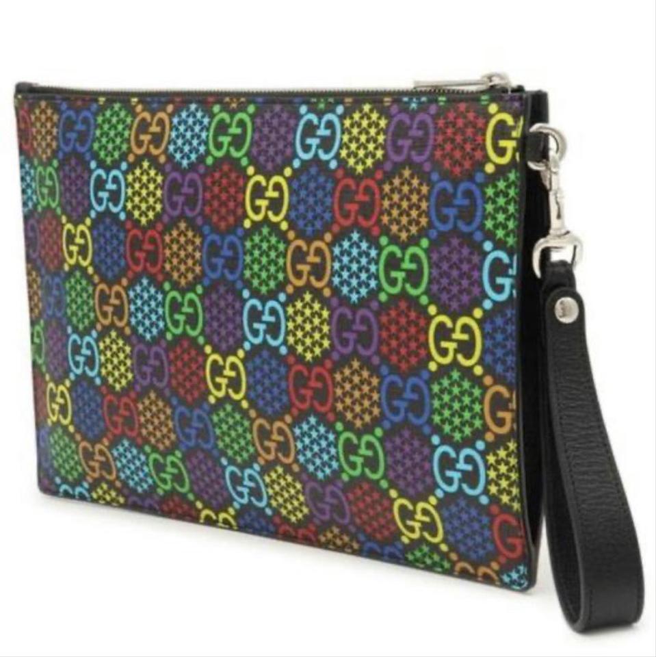 Gucci Psychedelic Rainbow GG Wristlet Clutch Bag