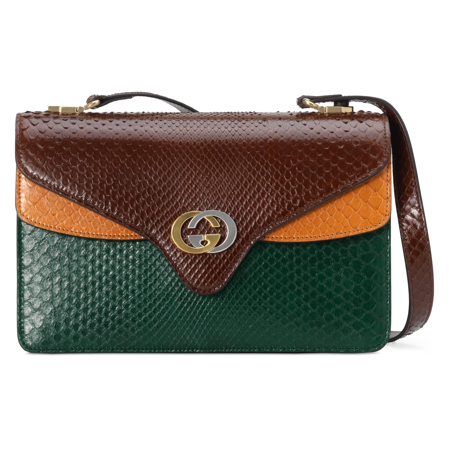 Gucci GG TRICOLOR -HS Python Shoulder Bag