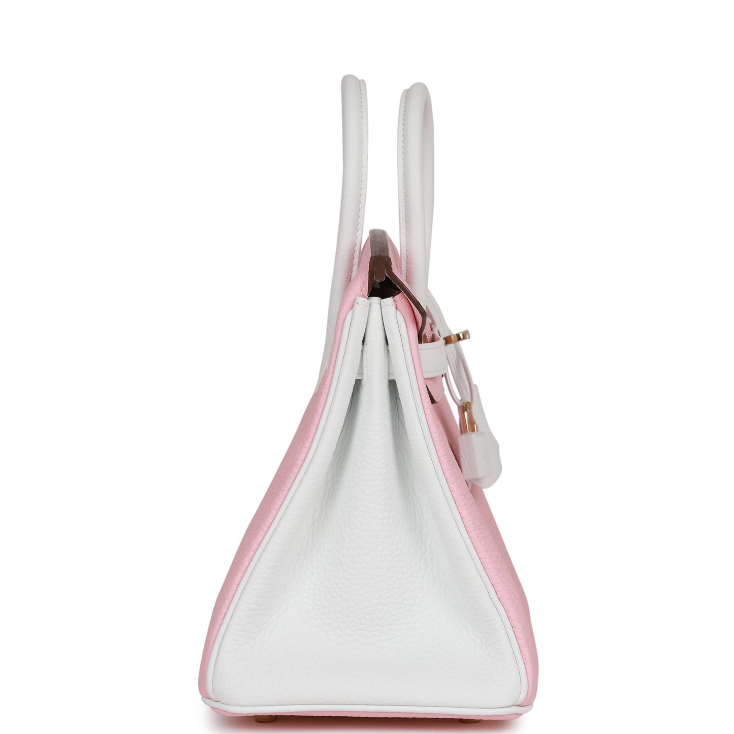 Hermes Special Order Hss Birkin Rose Sakura And Clemence White Travel Bag