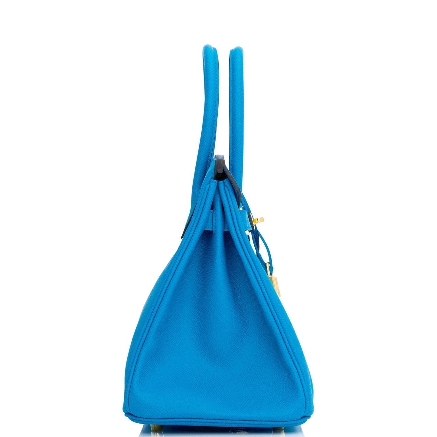 Hermes Birkin Bleu Frida Epsom Hardware Handbag Gold Travel Bag