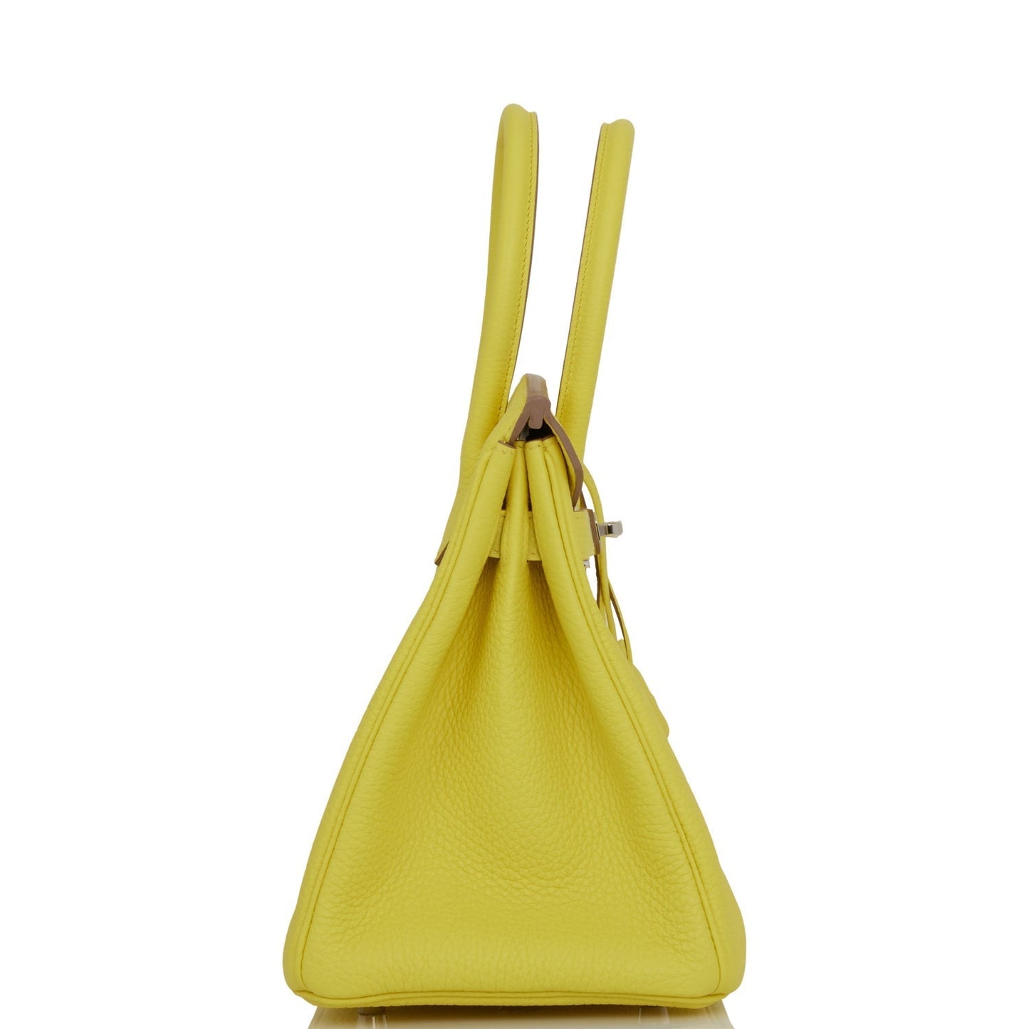 Hermes Birkin Lime Clemence Palladium Hardware Handbag Travel Bag
