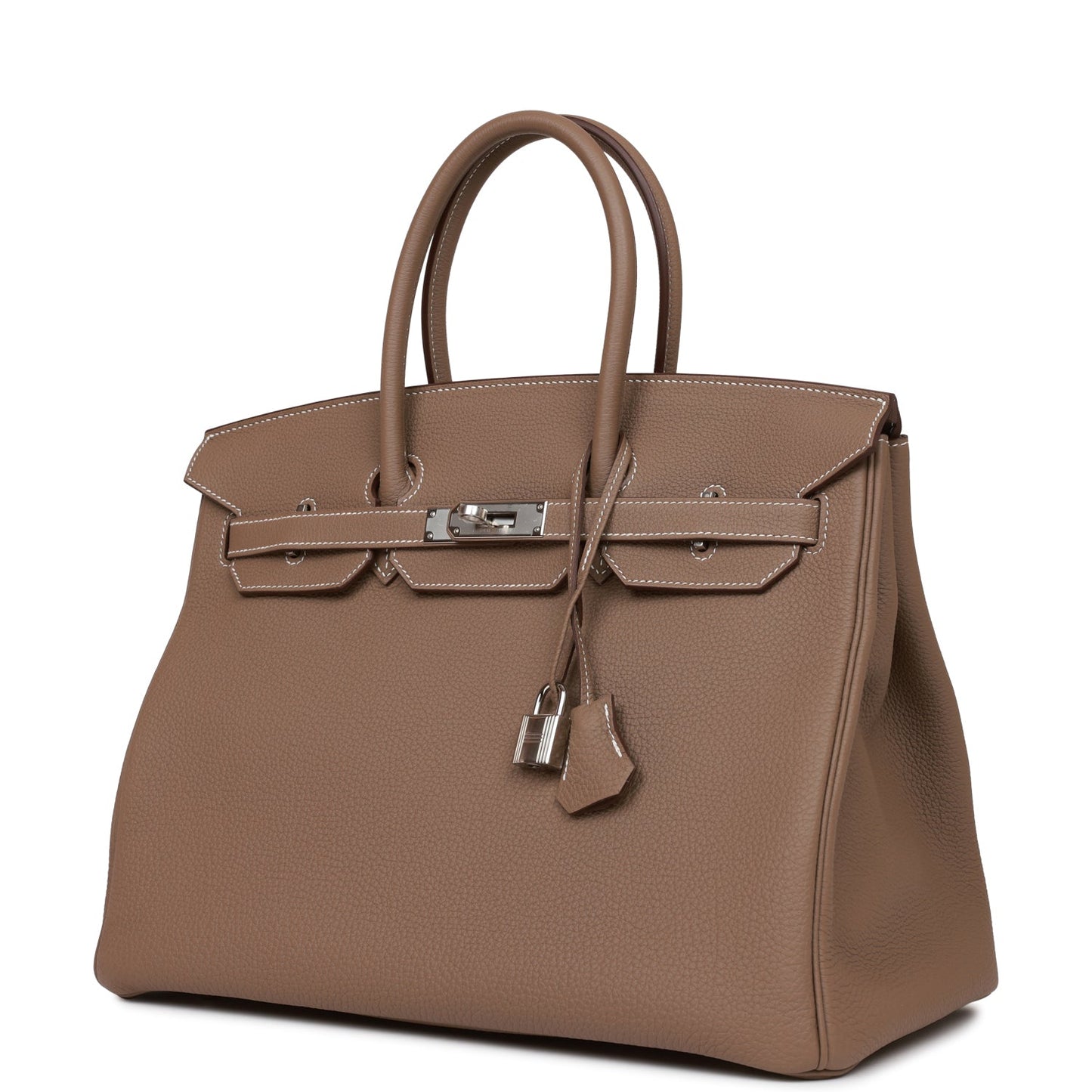 Hermes Birkin Etoupe Togo Palladium Hardware Handbag Travel Bag 3