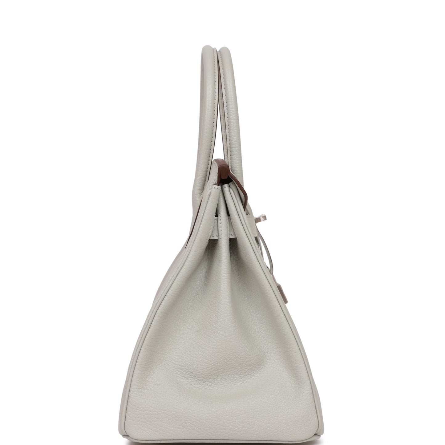 Hermes Birkin Gris Perle Verso Chevre Brushed Palladium Travel Bag