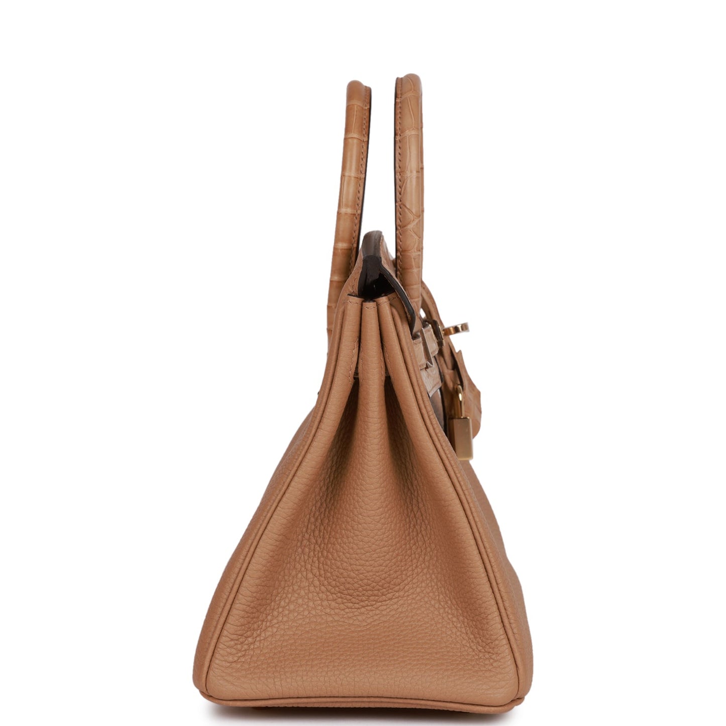 Hermes Birkin Chai Matte Alligator And Togo Touch Travel Bag Permabrass Hardware