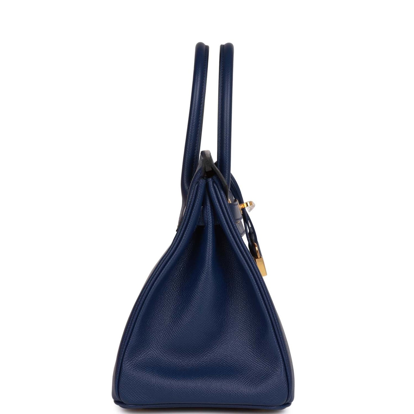 Hermes Birkin Bleu Saphir Epsom Hardware Handbag Gold Travel Bag