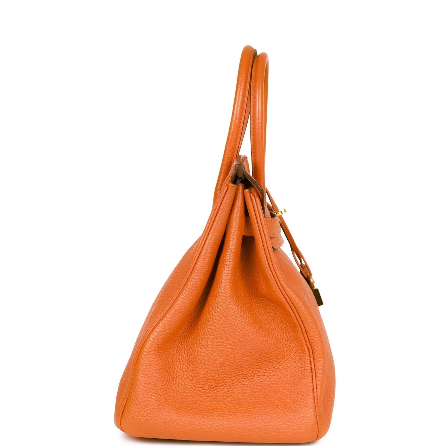 Hermes Birkin Togo Hardware Handbag Gold Orange Travel Bag