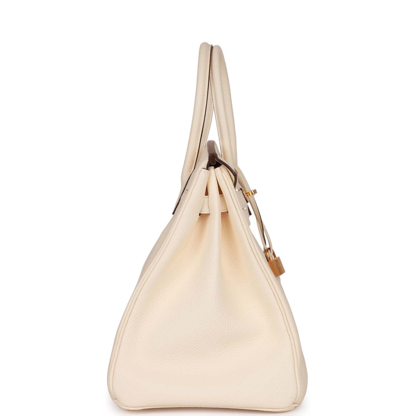 Hermes Birkin Nata Clemence Hardware Handbag Gold Travel Bag