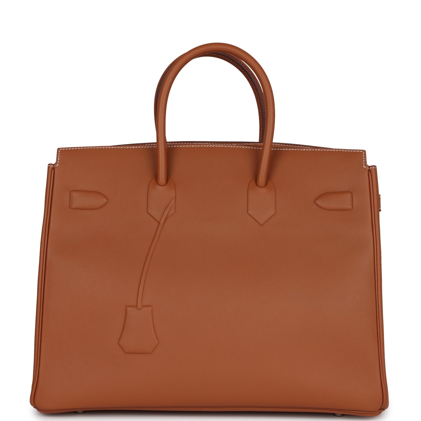Hermes Luxury Birkin Shadow Swift Palladium Hardware Handbag Gold Travel Bag