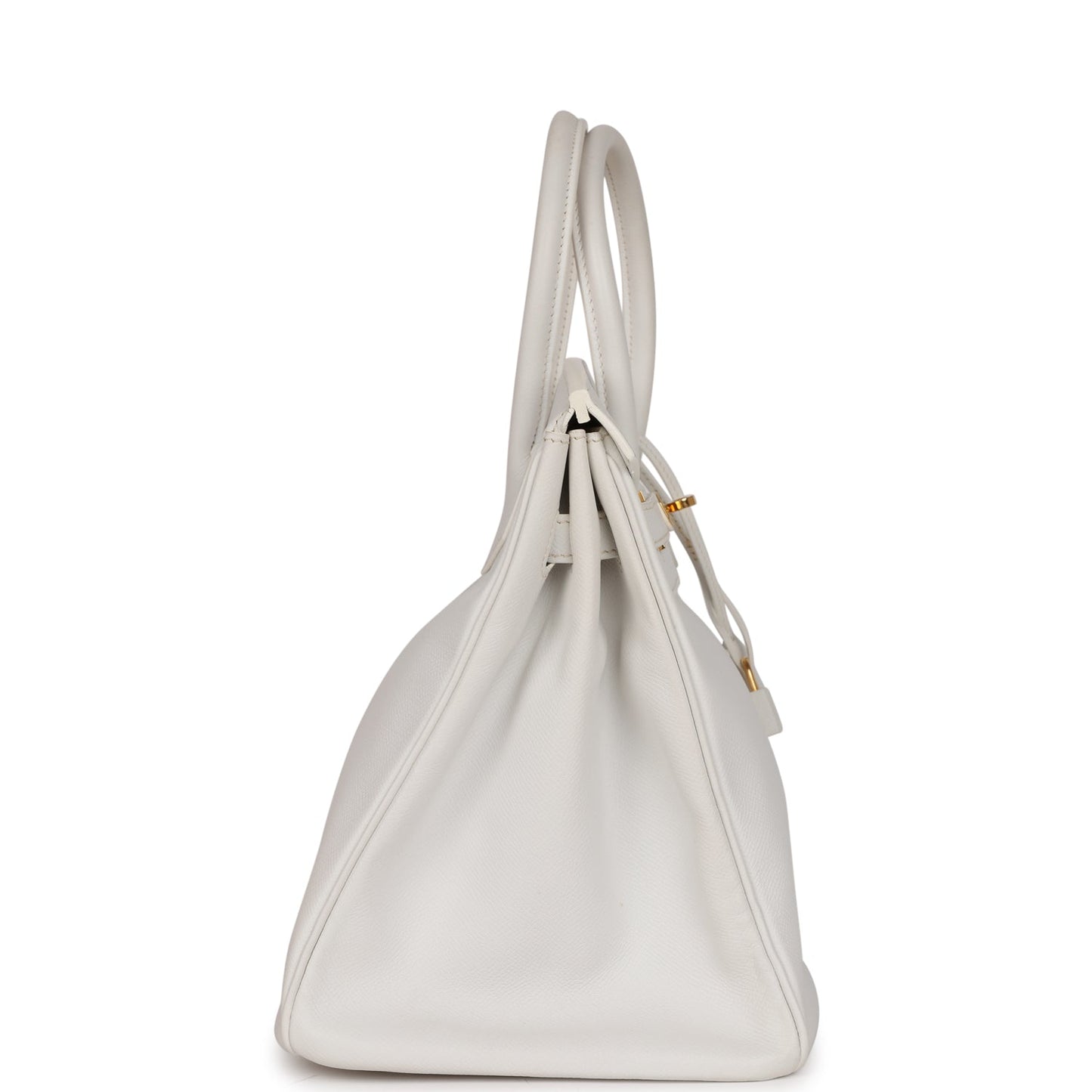 Hermes Birkin Epsom Hardware Handbag White Gold Travel Bag