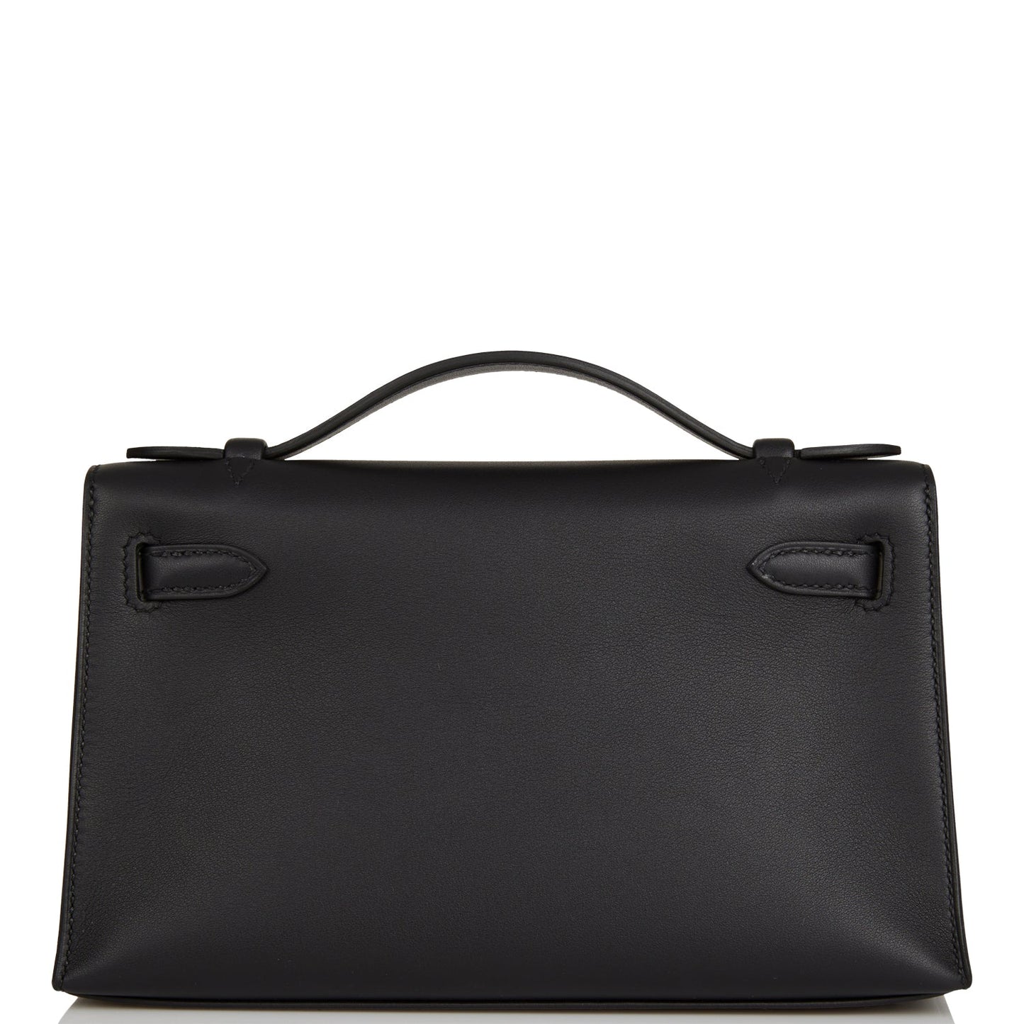 Hermes Kelly Pochette Swift Hardware Clutch Bag Black Gold Hardware 2