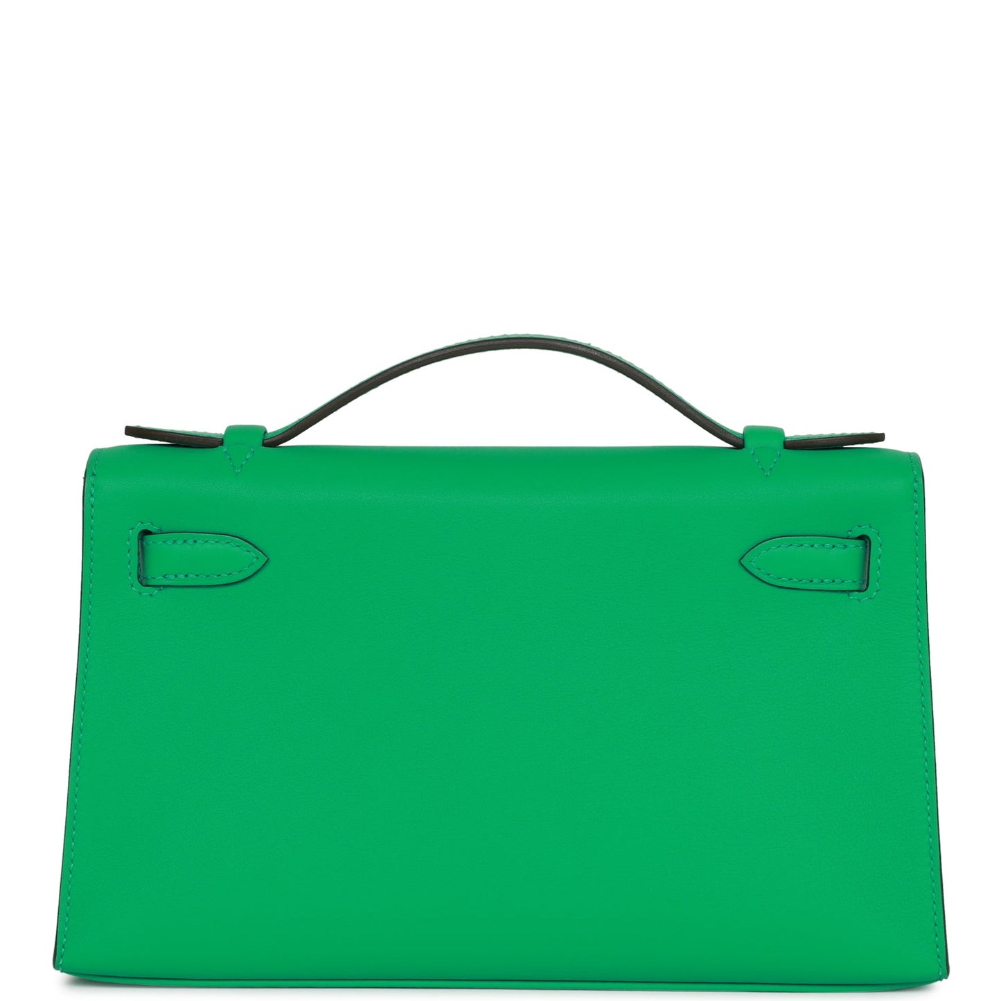 Hermes Kelly Pochette Menthe Swift Palladium Hardware Handbag Travel Bag