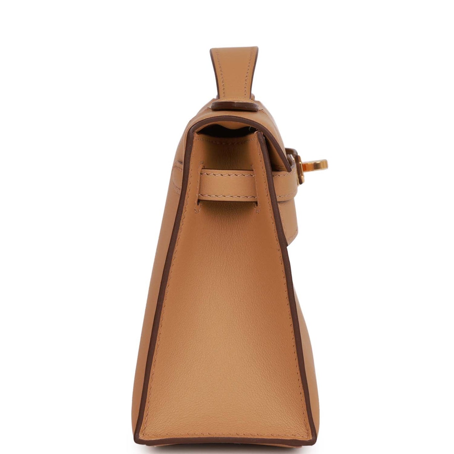 Hermes Kelly Pochette Biscuit Swift Hardware Clutch Bag Gold