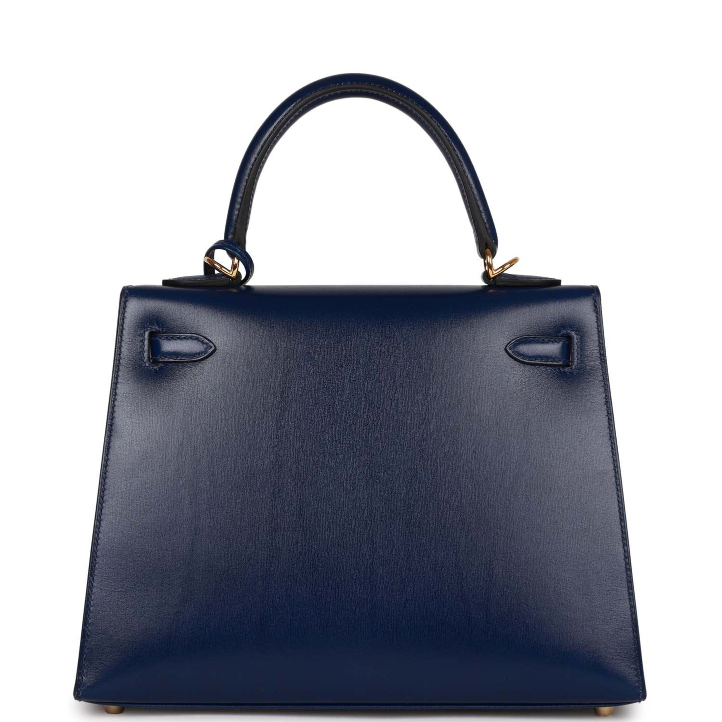 Hermes Kelly Sellier Bleu Saphir Box Hardware Handbag Gold Travel Bag