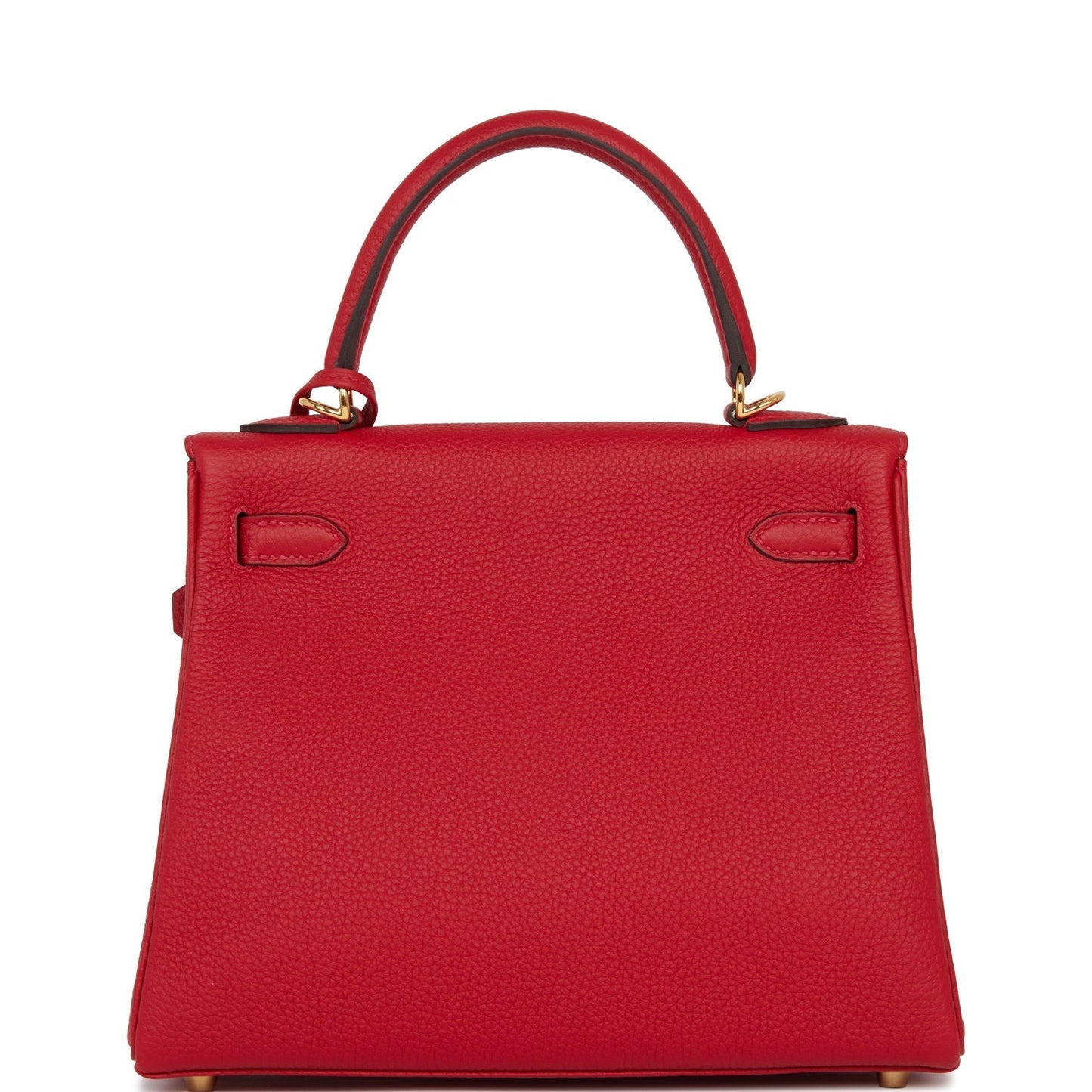 Hermes Kelly Retourne Rouge Cas Ue Togo Hardware Gold Travel Bag