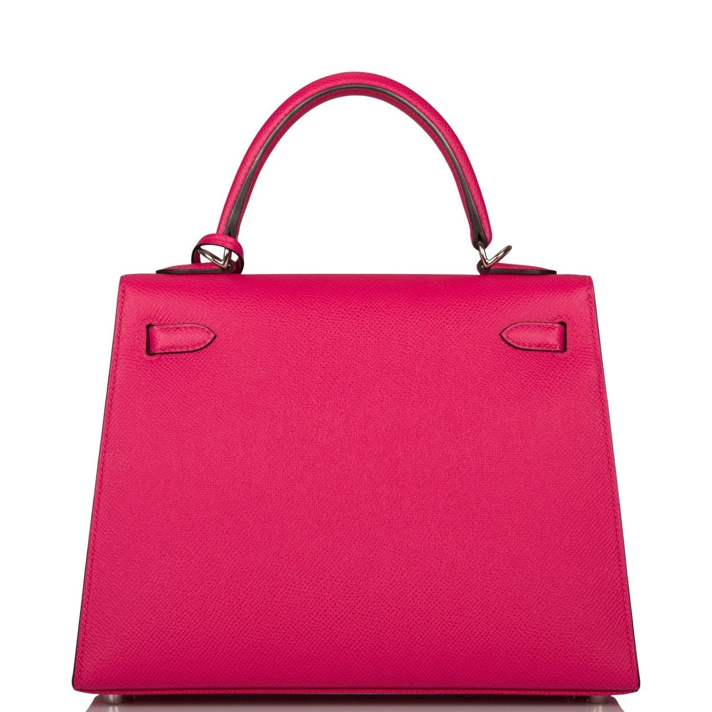 Hermes Kelly Sellier Rose Mexico Epsom Palladium Hardware Shoulder Bag