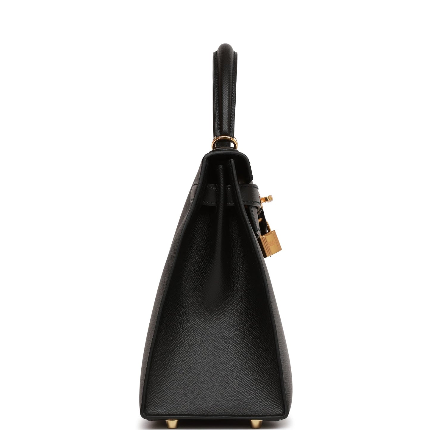 Hermes Kelly Sellier Epsom Hardware Handbag Black Gold Travel Bag Hardware 9