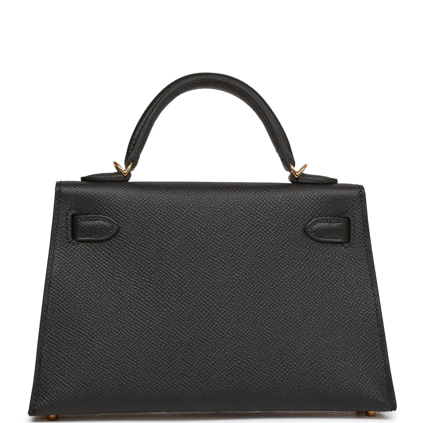 Hermes Kelly Sellier Epsom Hardware Handbag Black Gold Travel Bag For M