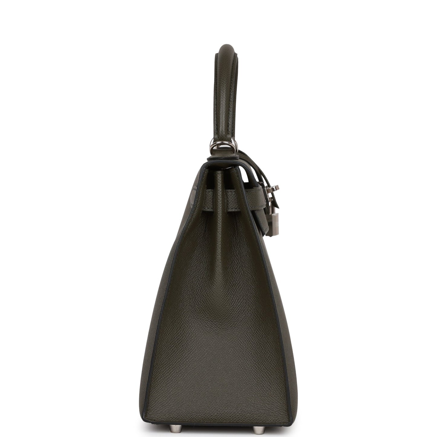 Hermes Kelly Sellier Vert De Gris Epsom Palladium Hardware Travel Bag