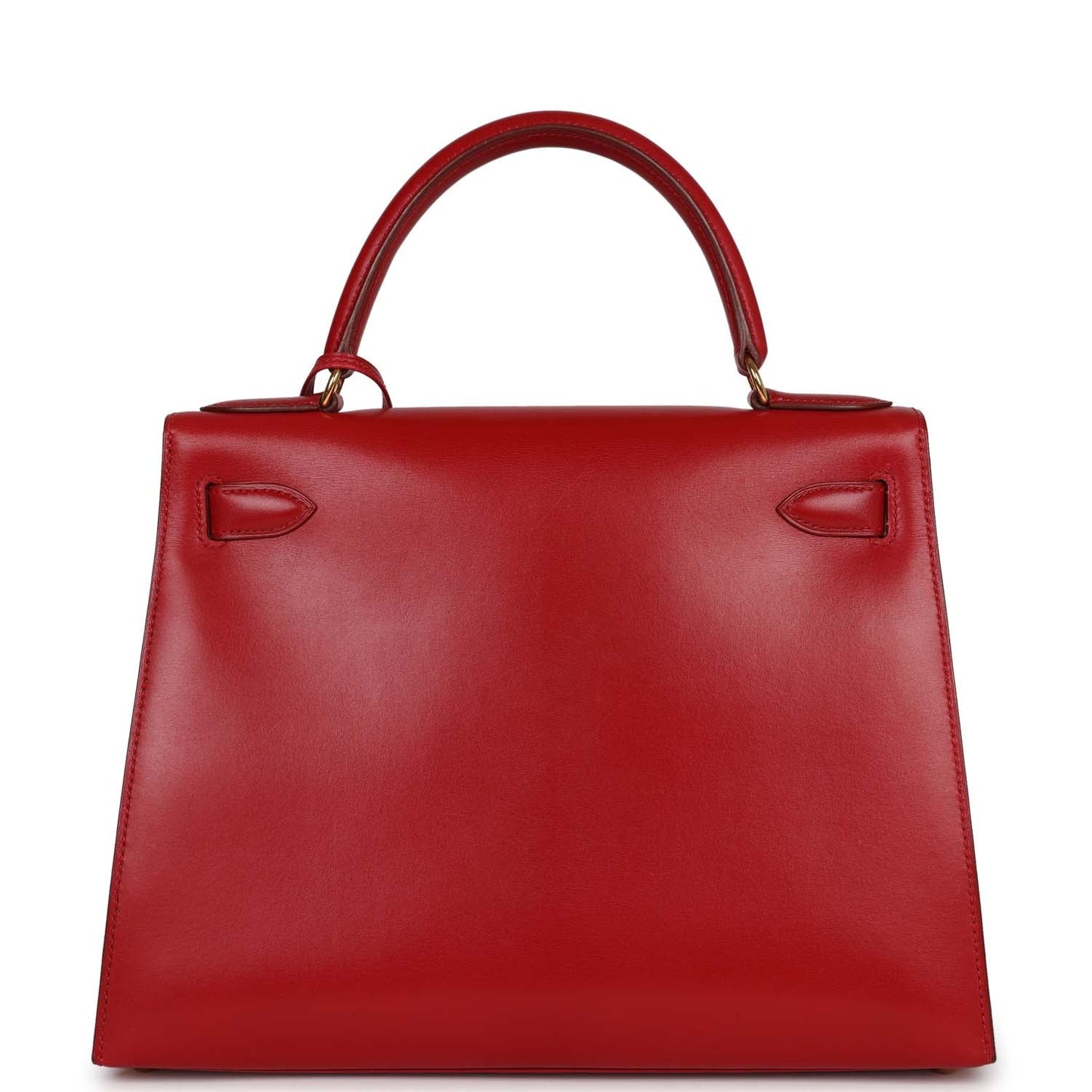 Hermes Kelly Sellier Rouge Vif Box Hardware Handbag Gold Travel Bag Box Gold Hardware