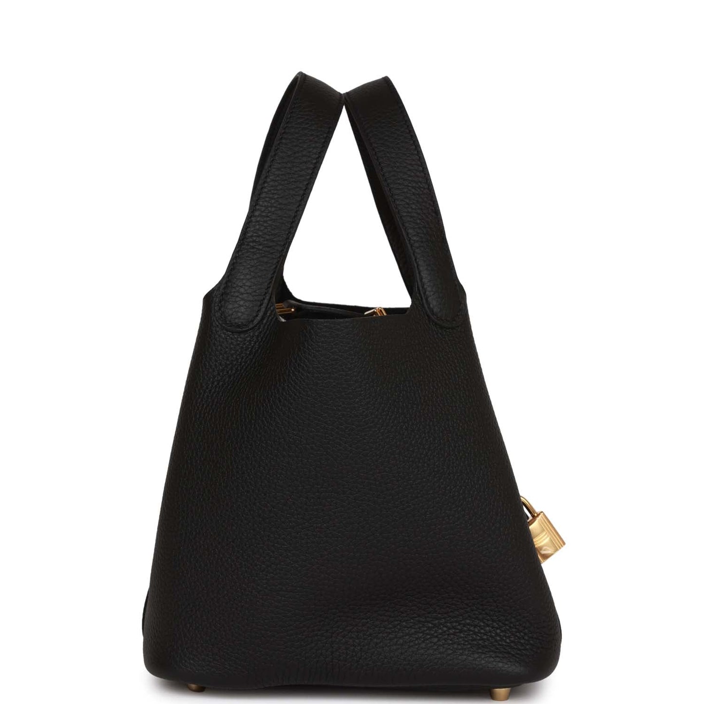 Hermes Picotin Lock Clemence Hardware Handbag Black Gold Travel Bag Hardware 4