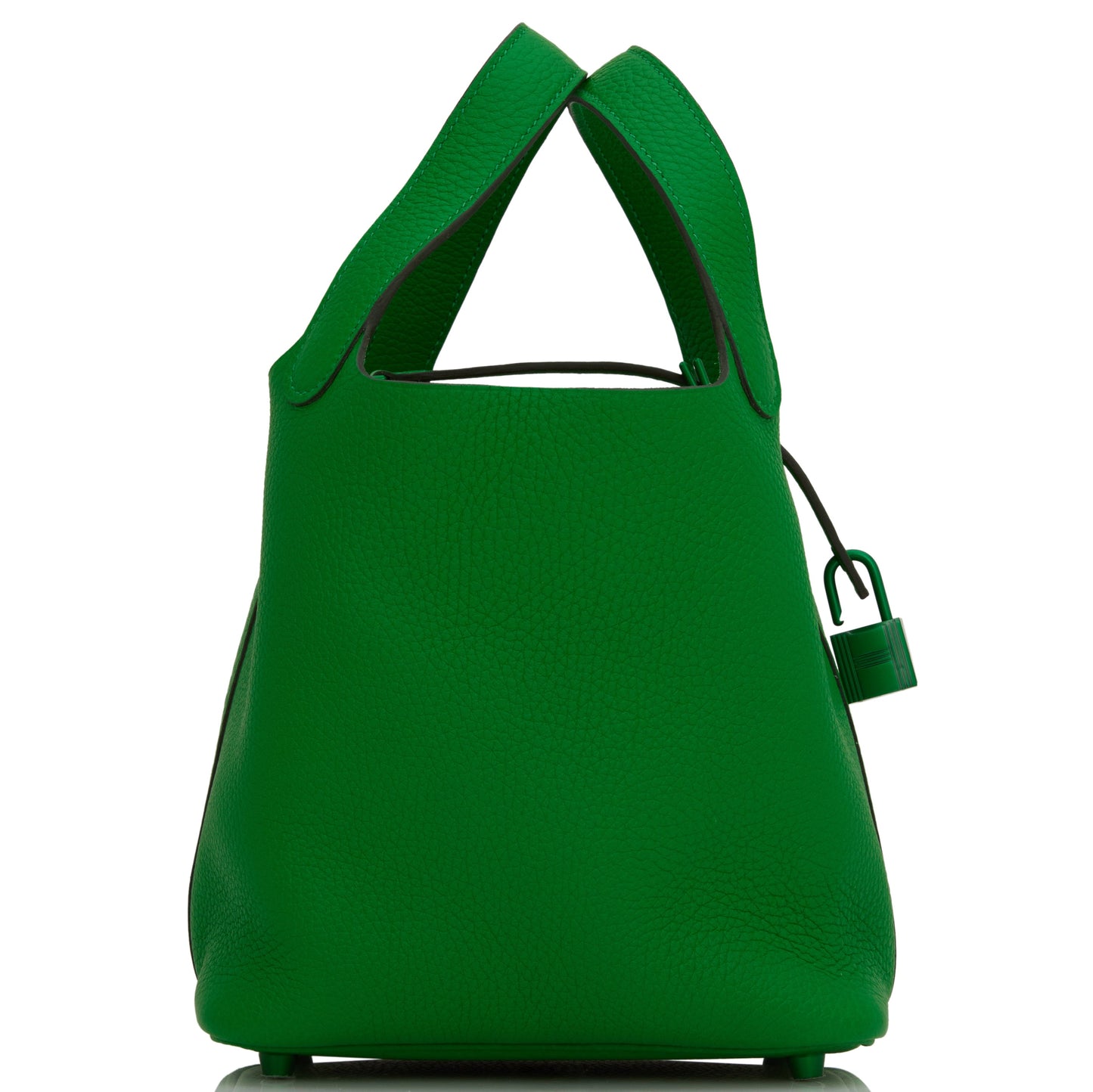 Hermes Monochrome Picotin Bambou Clemence Hardware Handbag Green Travel Bag Hardware 1