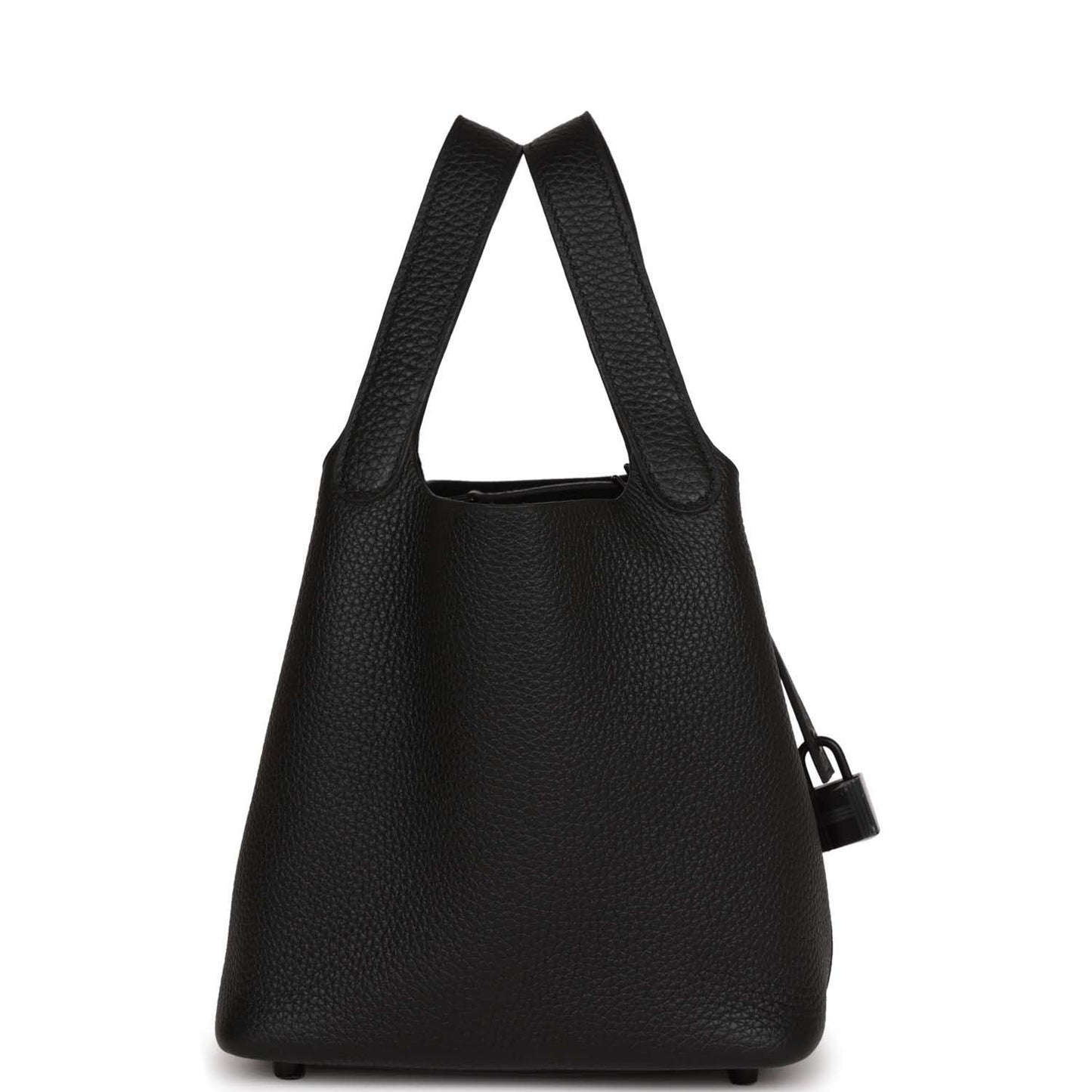 Hermes Picotin Monochrome Clemence Hardware Handbag Black Travel Bag