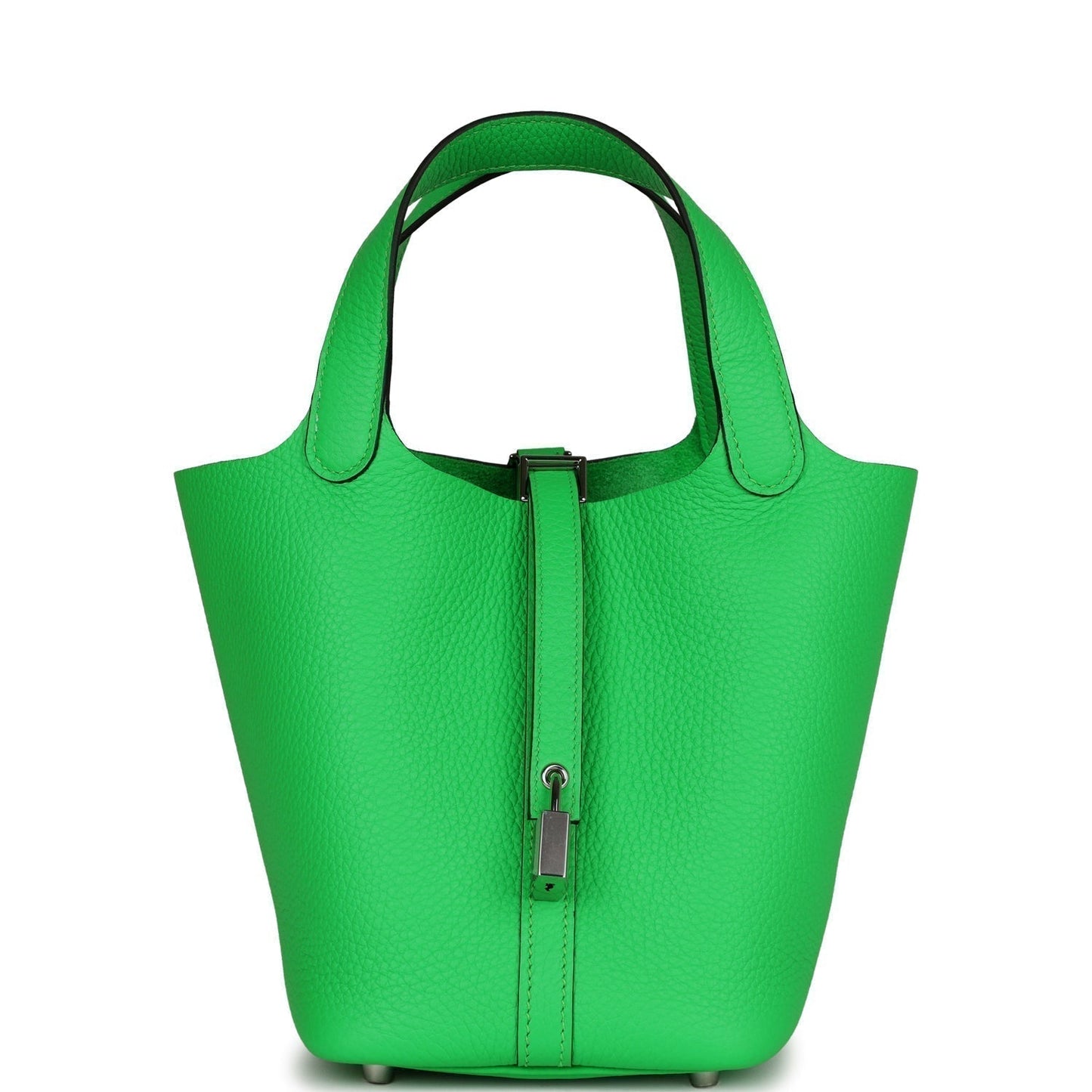 Hermes Picotin Lock Vert Comics Clemence Palladium Hardware Travel Bag