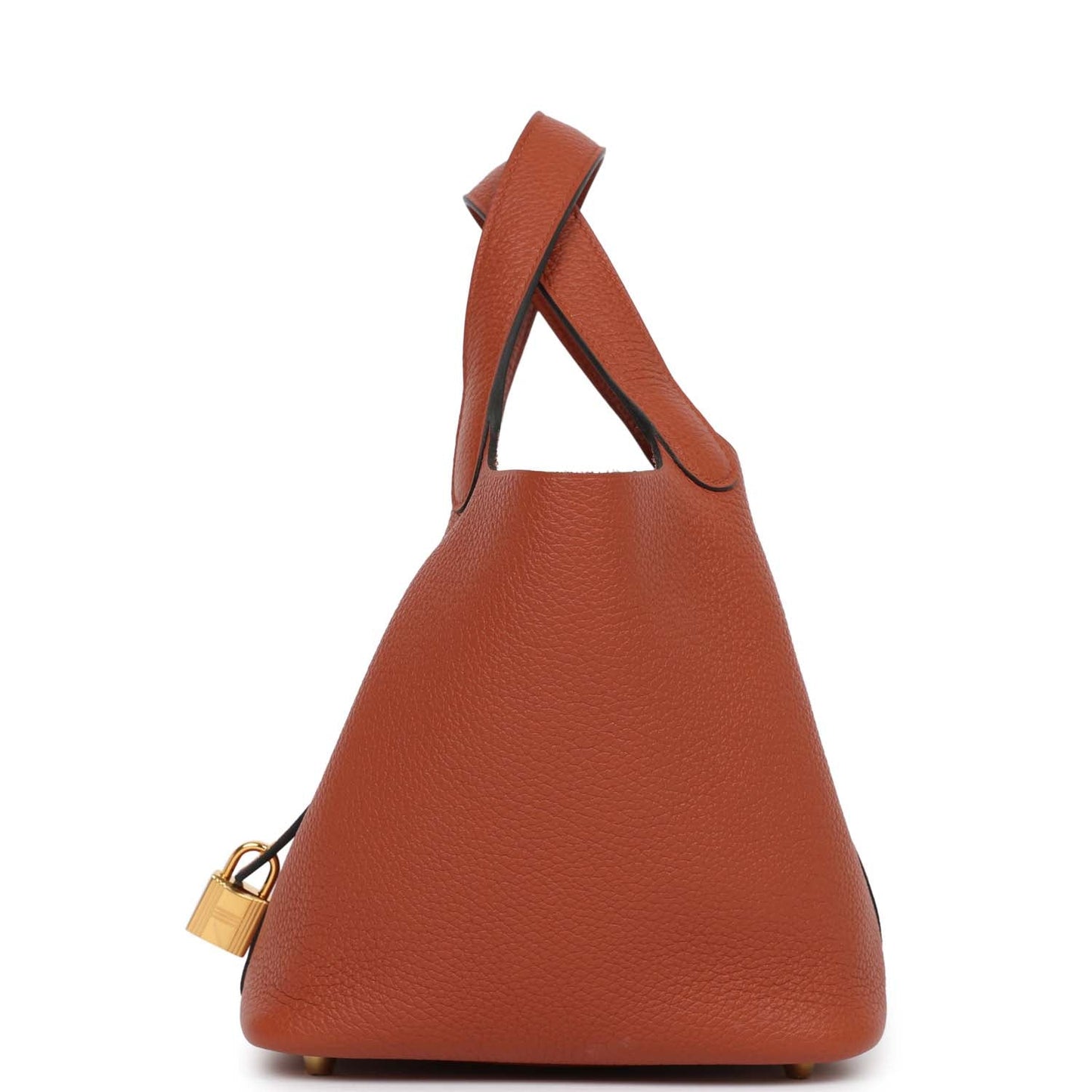 Hermes Picotin Lock Cuivre Clemence Hardware Handbag Gold Travel Bag