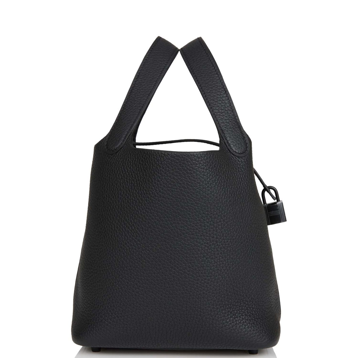 Hermes Monochrome Picotin Clemence Hardware Handbag Black Travel Bag Hardware 2