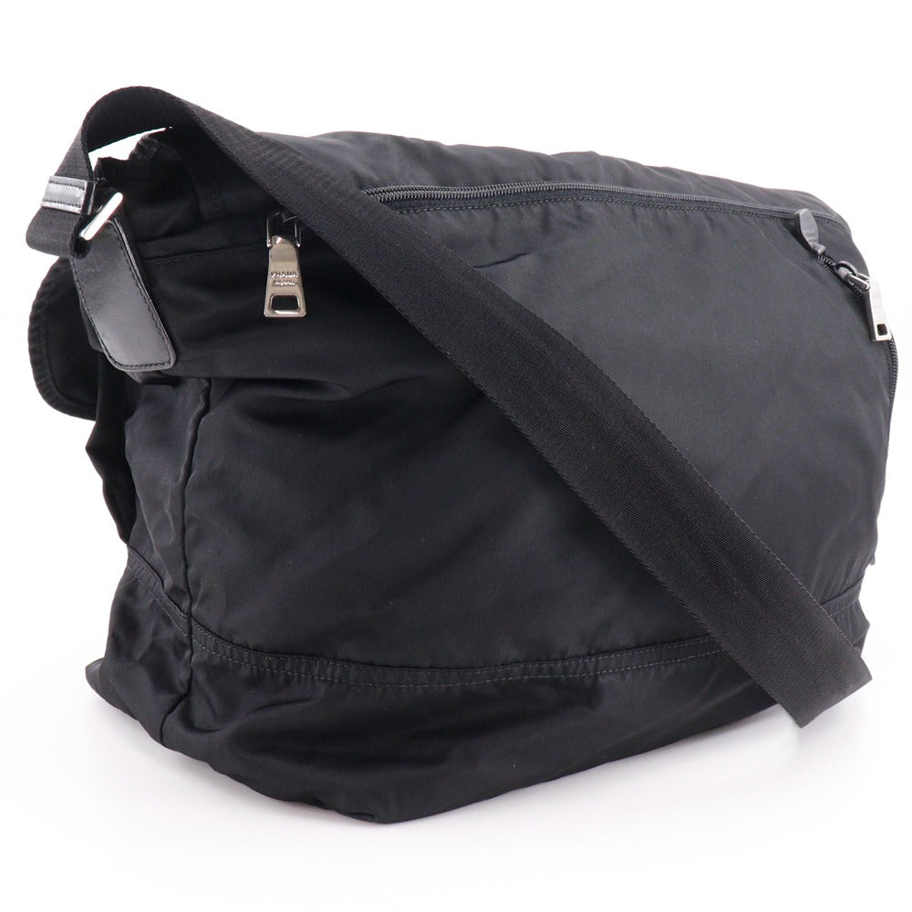 Shoulder Bag Unisex(Unisex) Nylon Black