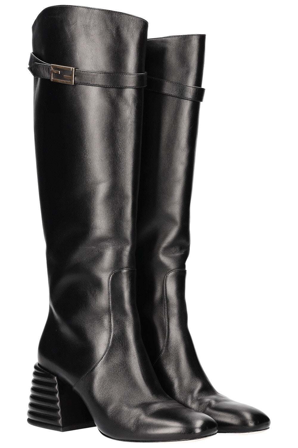 Fendi Promenade Boots Leather Black Shoes