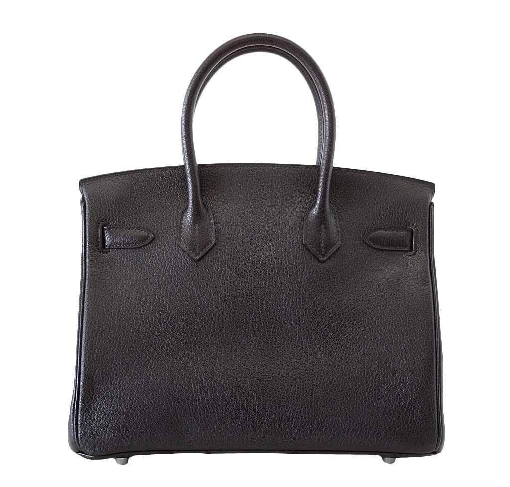 Hermes Birkin Bag Chevre Black Travel Bag