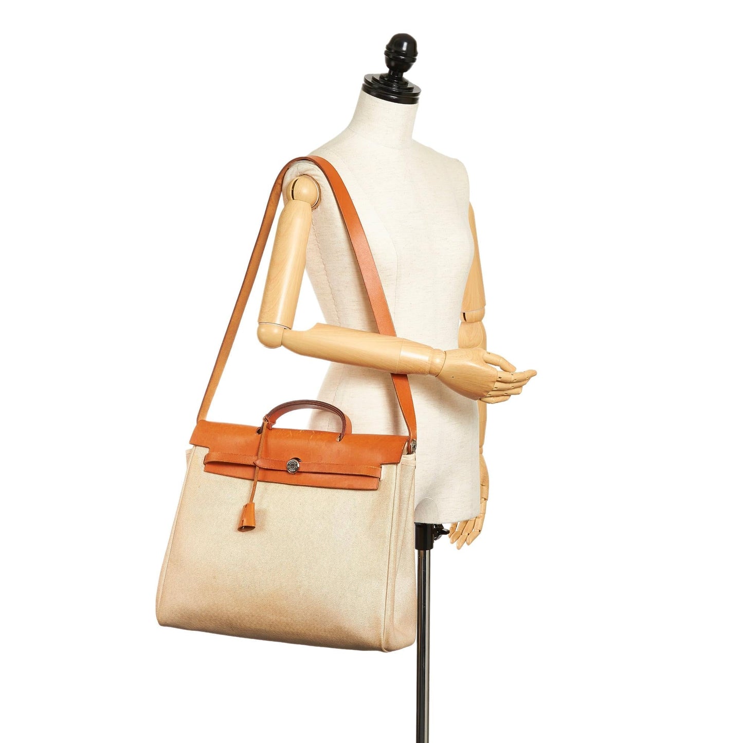 Hermes Luxury Herbag Satchel (Shg ) Canvas Travel Bag