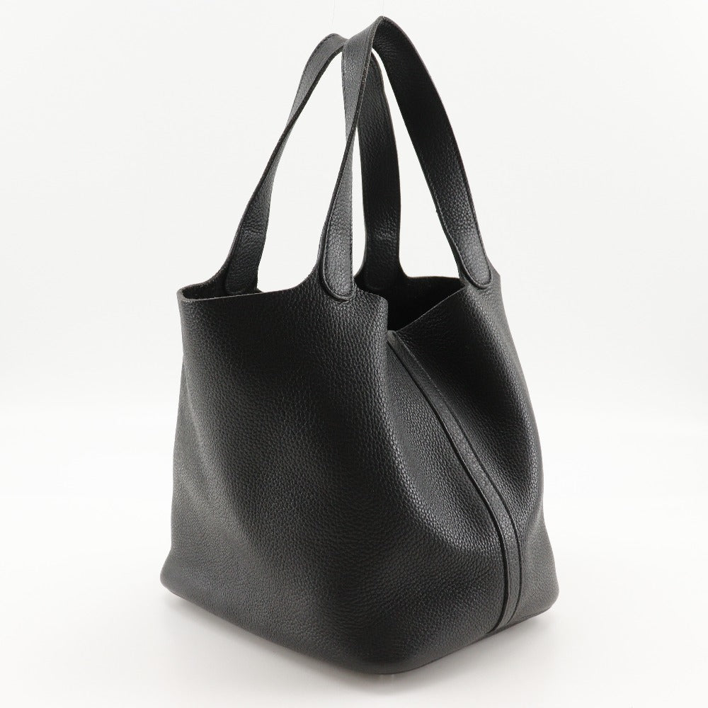 Hermes Handbag Taurillon Clemence Picotan Mm Women Black Travel Bag