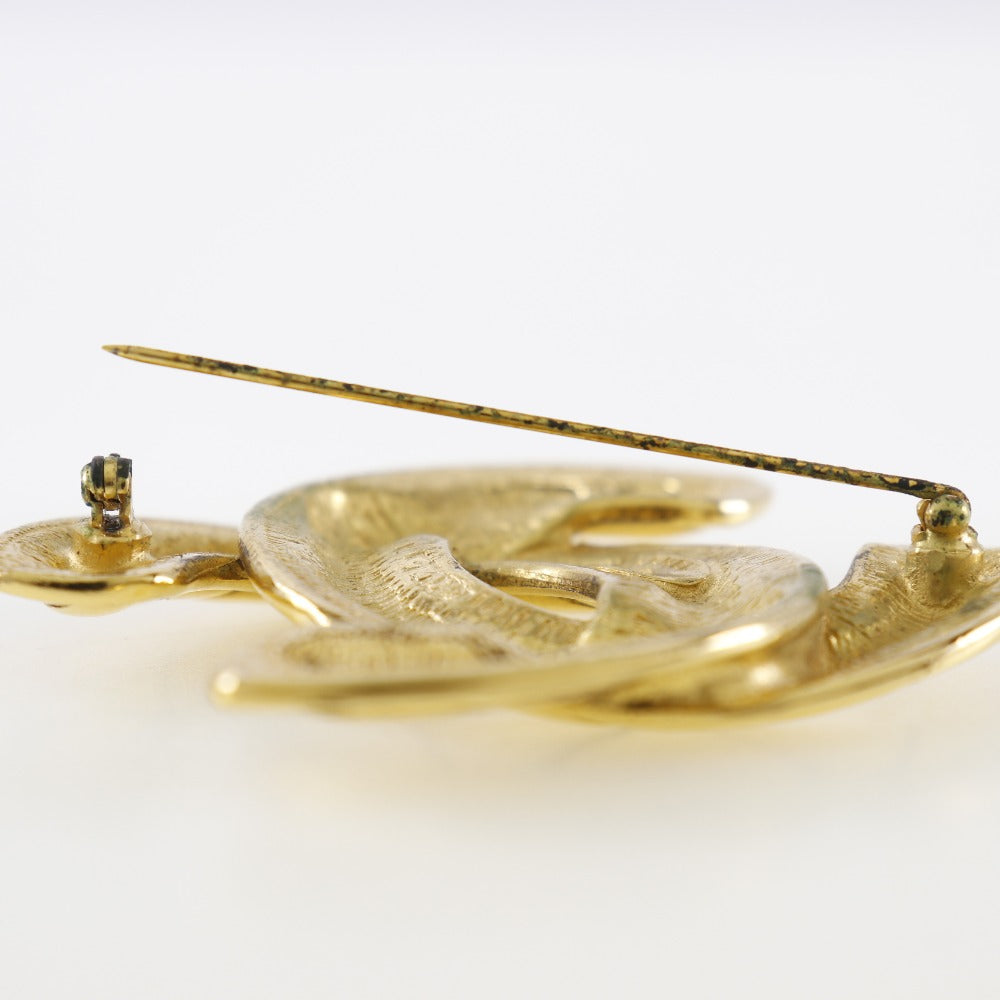 Coco Mark Brooch Gold Plated Classic