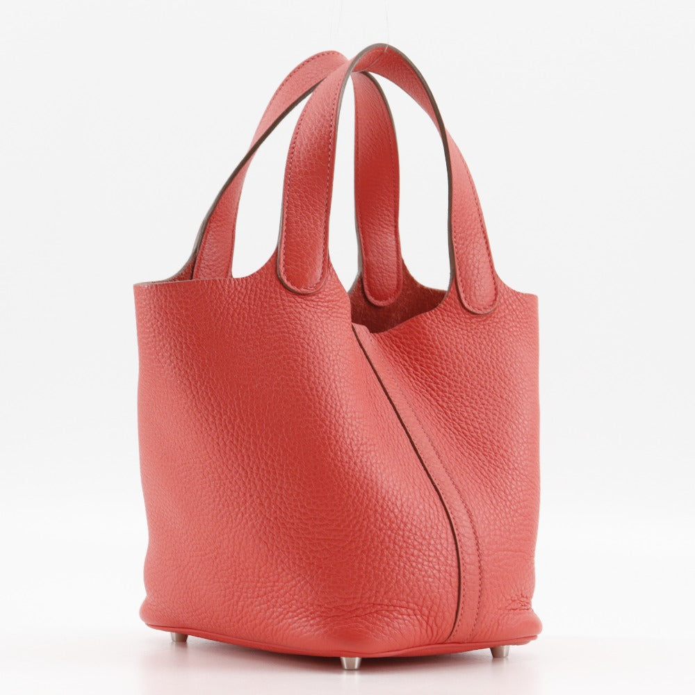 Taurillon Clemence Metal Picotan Rock Pm Women Pink Silver Travel Bag