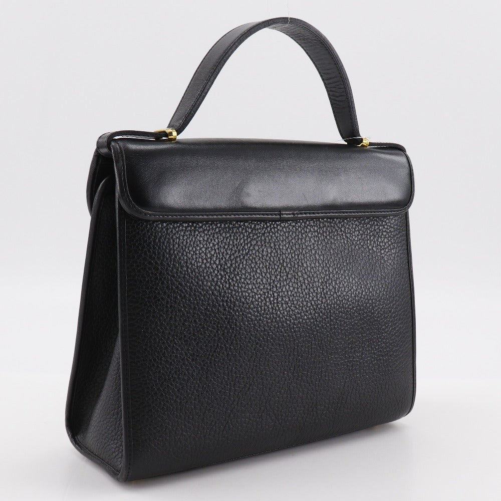 Dior Christian Handbag Calfskin One Handle Cd Women Black Logo Travel Bag