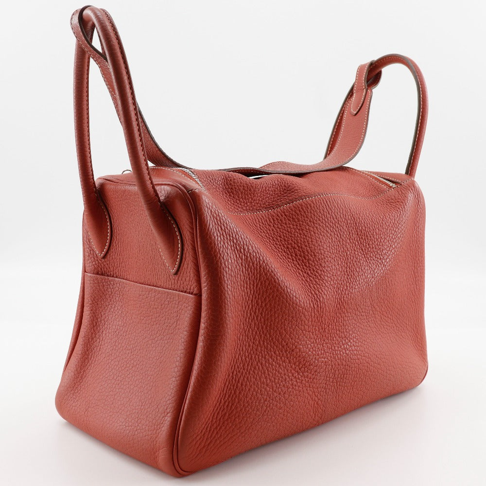 Togo Orange Metal Wayshoulder Lindy Women Silver Shoulder Bag
