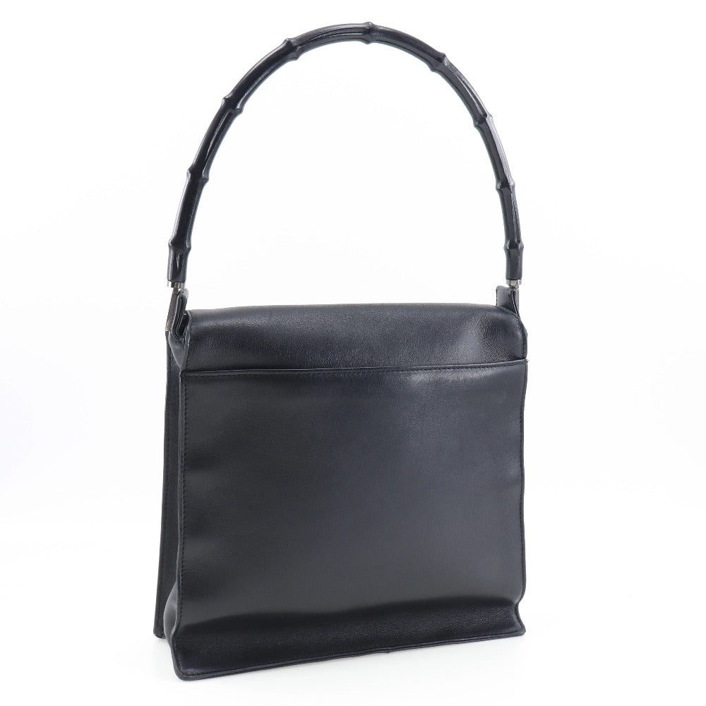 Gucci Bamboo Shoulder Bag Leather Black