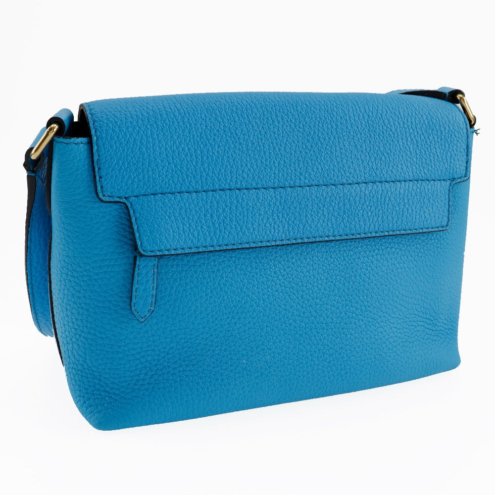 Burberry Shoulder Bag Women Leather Blue Logo