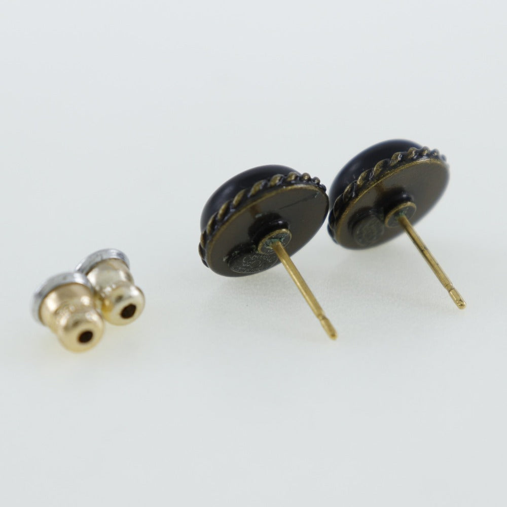 Chanel Coco Mark Metal Earrings Jewelry