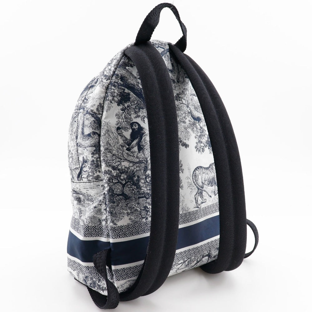 Dior Christian Backpack Toile De Jouy Small Backpack Nylon Black