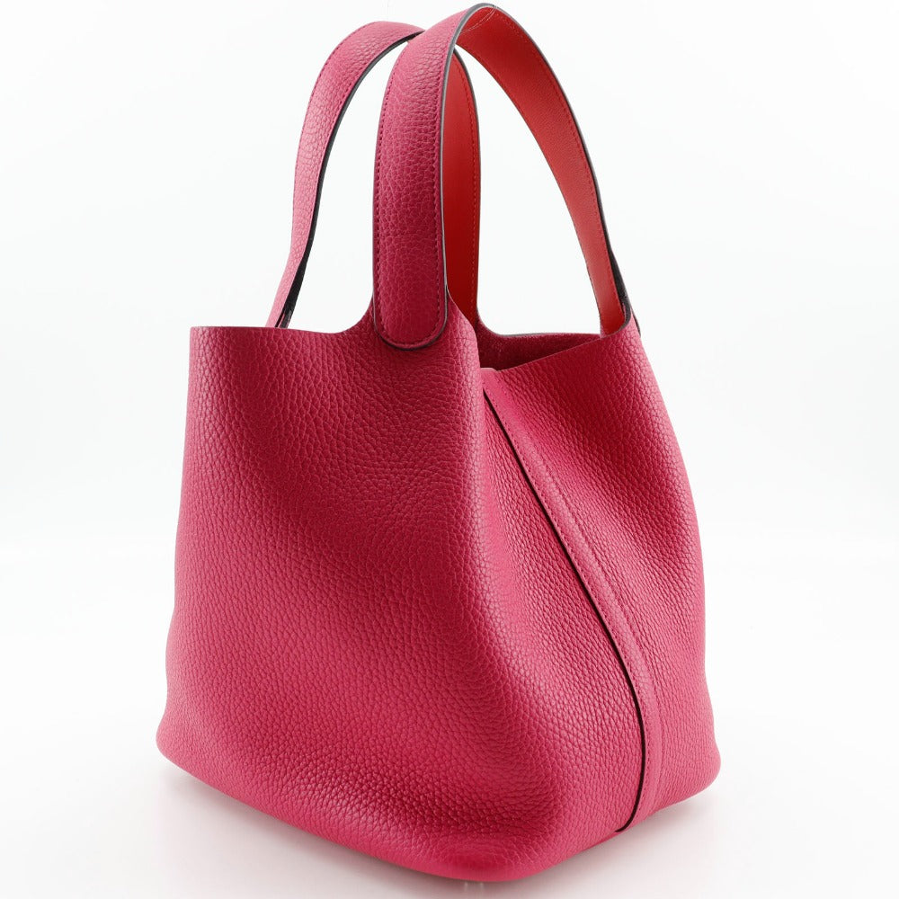 Togo Pico Lock Mm Women Pink Tan Travel Bag