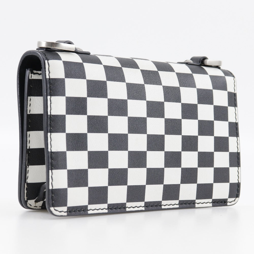 Dior Christian Shoulder Bag Calfskin Way Clutch Ja Black White
