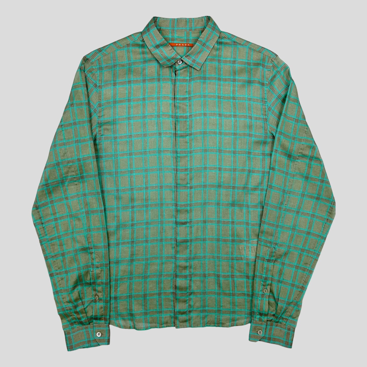 Prada Handbag Sport Neo-plaid Shirt - M
