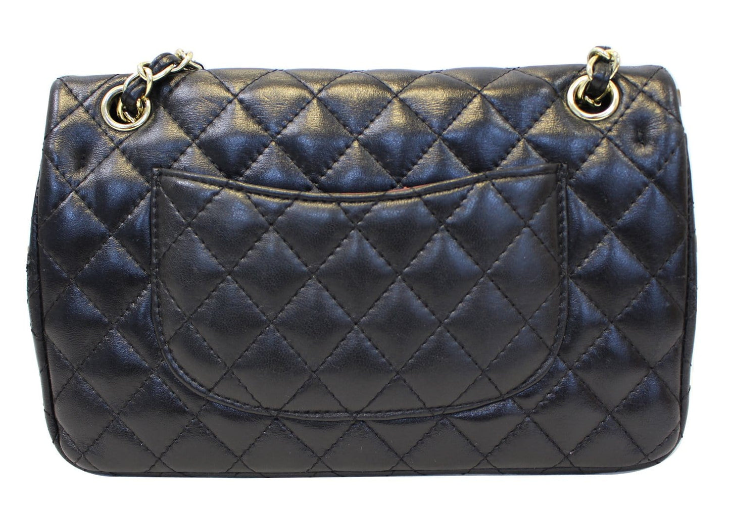 Chanel Quilted Double Flap Classic Leather Lambskin Black Travel Bag