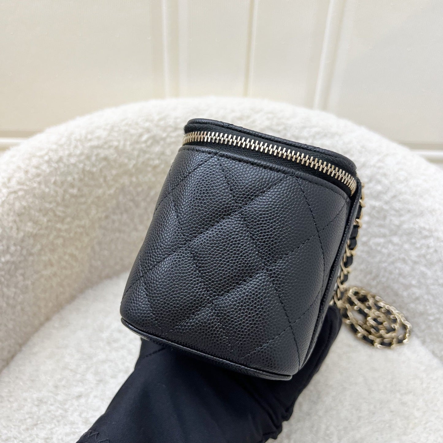 Chanel Classic Small Vanity in Black Caviar and LGHW