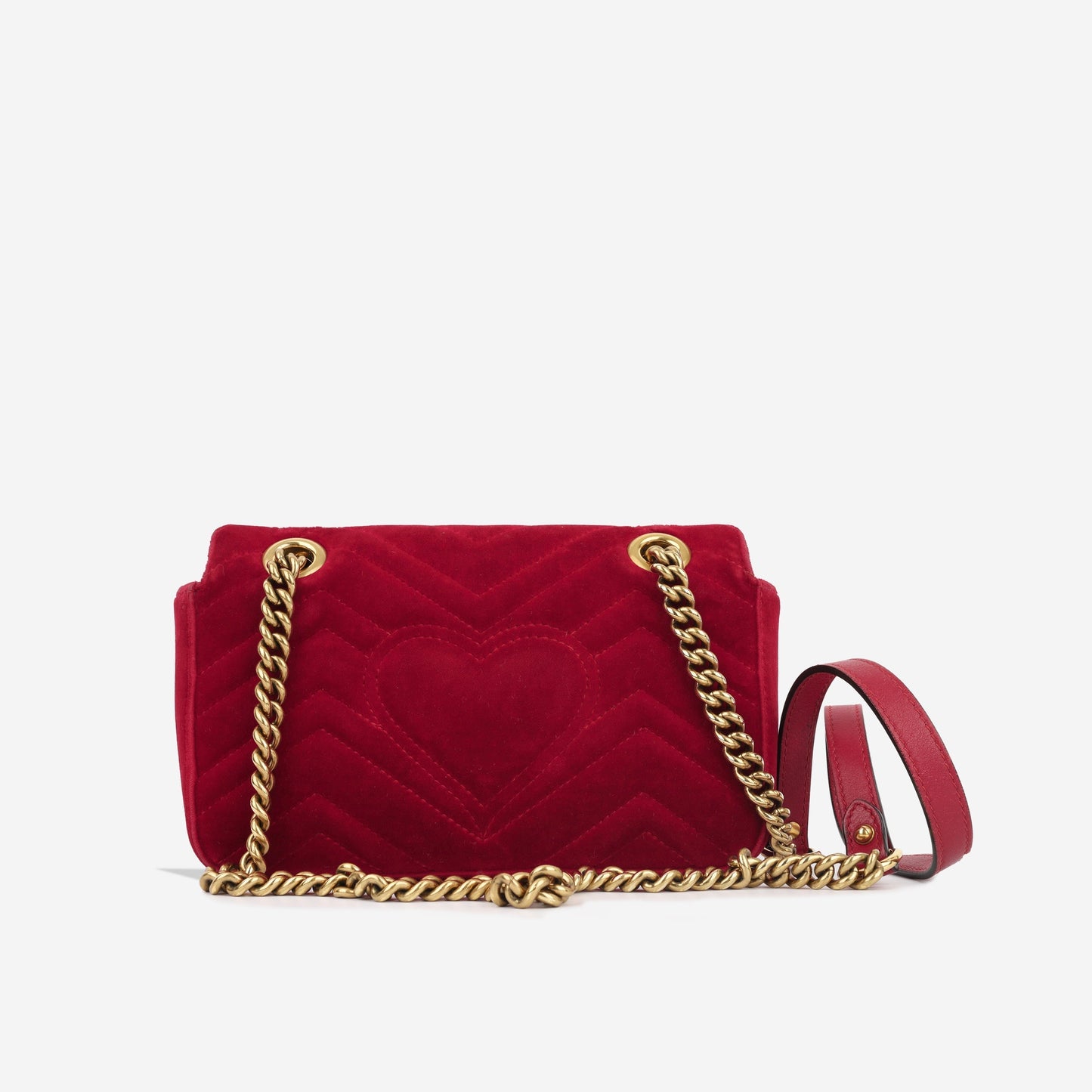 Gucci Marmont Velvet Shoulder Bag Mini Handbag Ghw