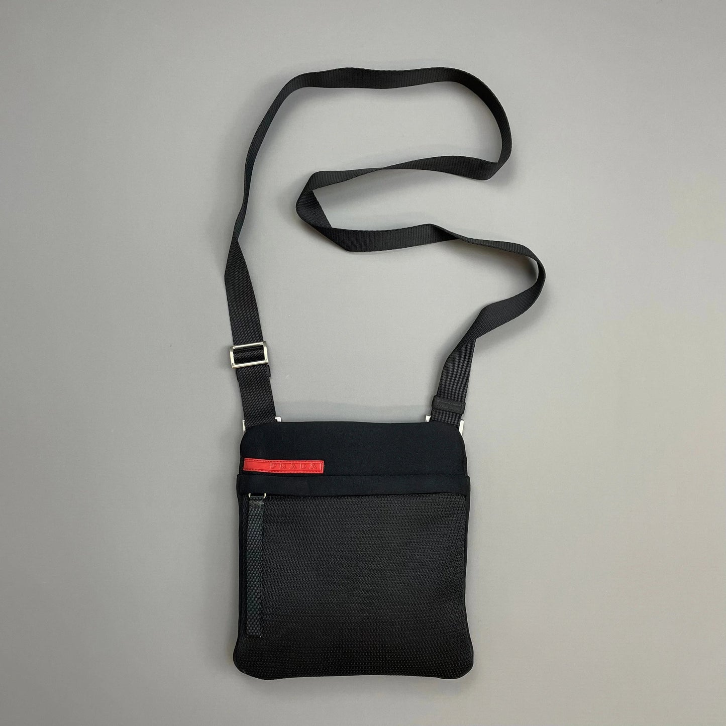 Prada Shoulder Bag Sport Neoprene Mesh Side Black